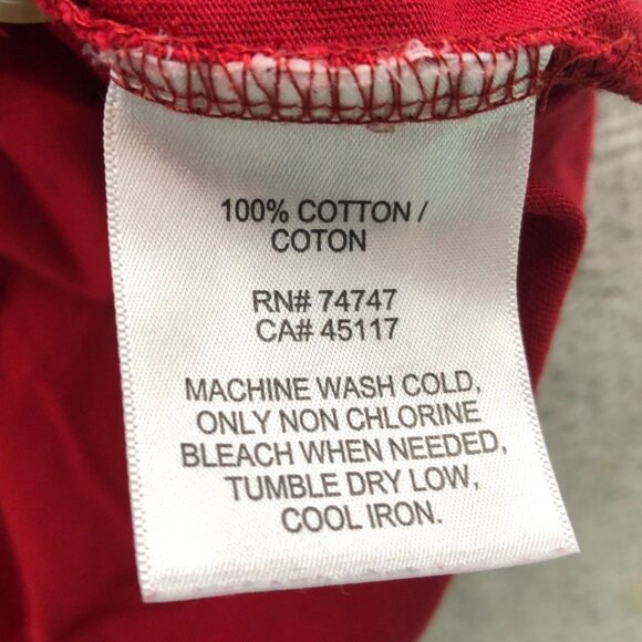 RedHead Mens Henley T-Shirt Large Short Sleeve Casual Pullover 100% Cotton Red - Picture 6 of 14